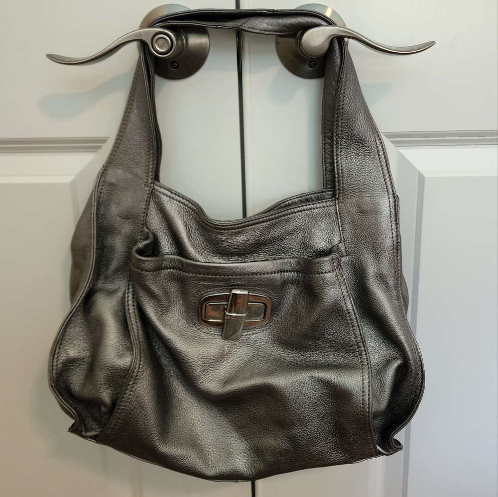 B. Makowsky Silver Handbag Purse